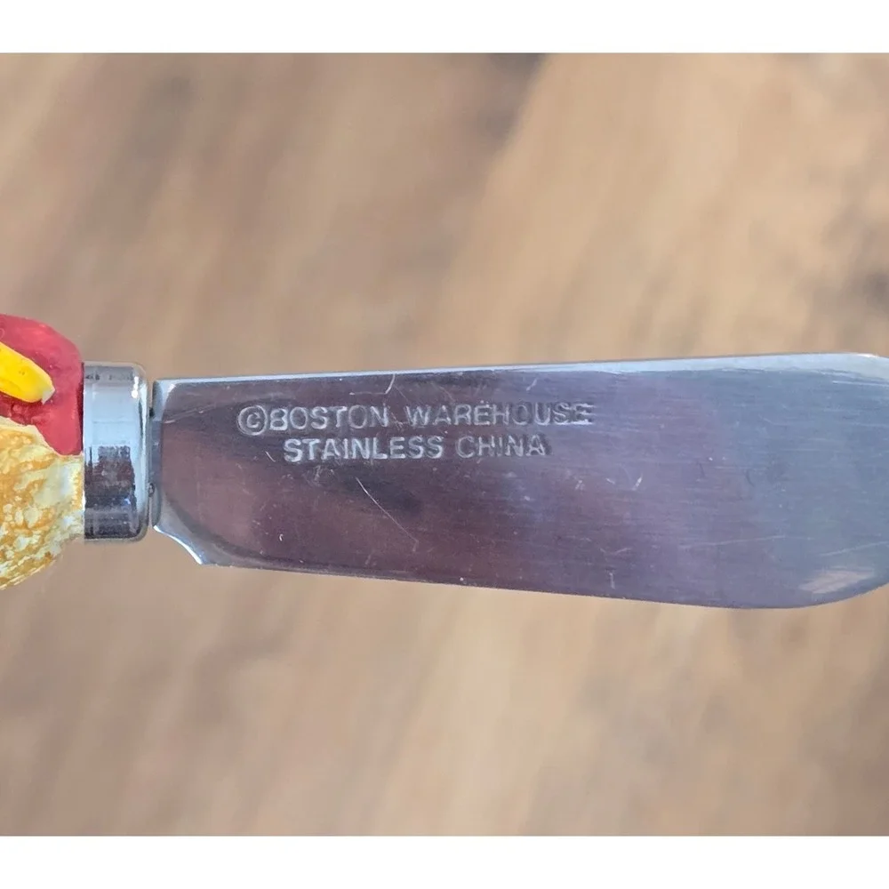 4 Pc Boston Warehouse Resin Novelty Spreaders Hamburger Ketchup Hot Dog Grill